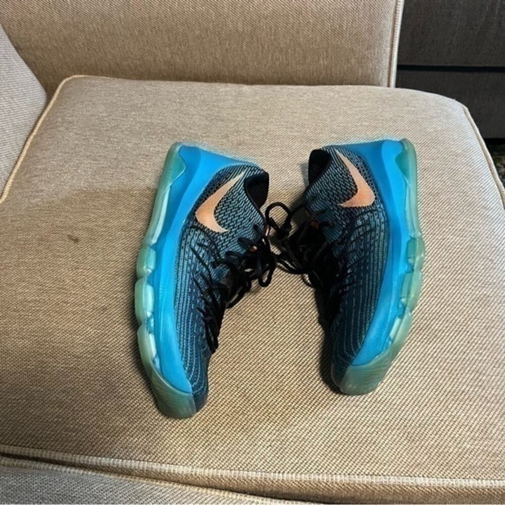 Nike KD 8 Basketball Shoes Blue Black Orange Men’s Size 10.5 Athletic Sneakers - Picture 4 of 10